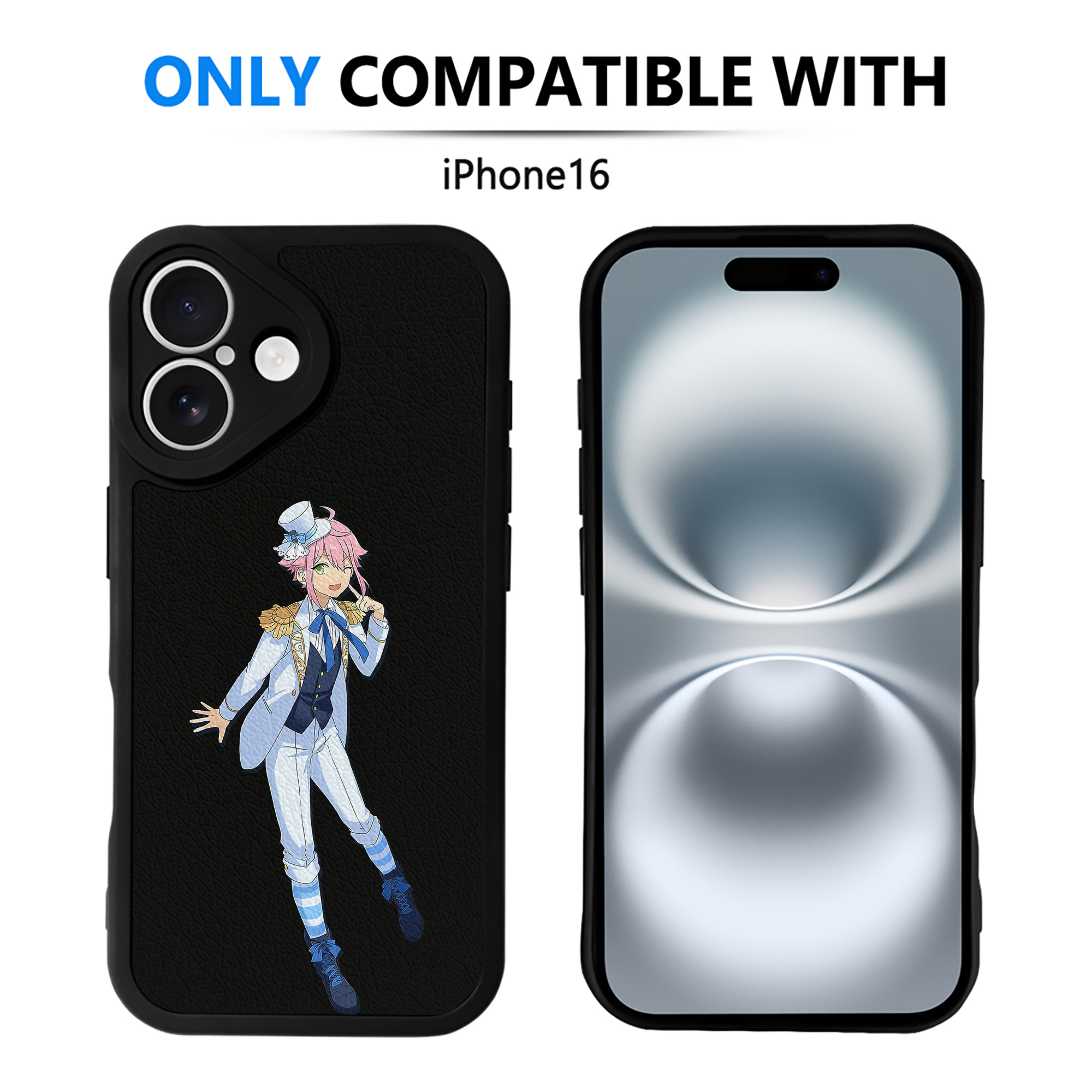 （画像用） あんさんぶるスターズ! Ensemble Stars 【iPhone 16シリーズ対応】シリコンスマホケース（レザー調） 材質：シリコン